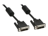 InLine DVI-D Kabel 3m,  digital 18+1 Stecker / Stecker,  Single Link,  2 Ferrite,  schwarz