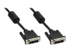 InLine DVI-D Kabel 5m,  digital 18+1 Stecker / Stecker,  Single Link,  2 Ferrite,  schwarz