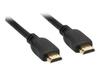 InLine HDMI Kabel 1.0 m,  vergoldete Kontakte,  schwarz