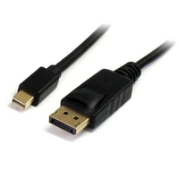 InLine Mini DisplayPort zu DisplayPort Kabel 2m,  vergoldete Kontakte,  schwarz