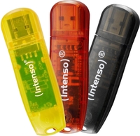 Intenso Rainbow Line 3x 32GB - schwarz,  gelb und rot