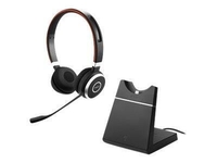 Jabra Evolve 65+ UC Stereo Headset On-Ear Bluetooth,  kabellos mit Ladestation