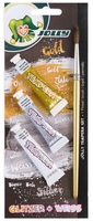 JOLLY Temperafarben gold,  silber,  weiß 3x 7, 5 ml
