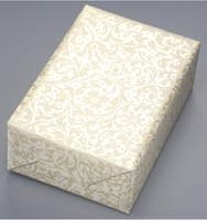 JUNG SCHÖNER VERPACKEN Geschenkpapier Brokat 50 cm x 50 m beige/gold