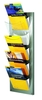 Kerkmann Wandprospekthalter Wandmagazin 5x A4 DIN A4 5-Fach alu