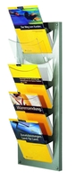 Kerkmann Wandprospekthalter Wandmagazin 5x A4 DIN A4 5-Fach alu