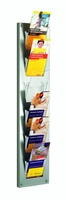 Kerkmann Wandprospekthalter Wandmagazin 6x DIN lang 1/3 DIN A4 6-Fach alu
