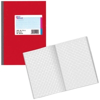 KÖNIG & EBHARDT Geschäftsbuch DIN A6 kariert,  rot Softcover - 192 Seiten