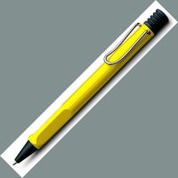 LAMY Kugelschreiber Lamy Kugelschr. Safari,  gelb 0.5 mm Blau