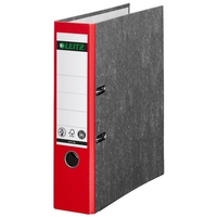 LEITZ 1080 Ordner Karton 8, 0 cm DIN A4 - rot marmoriert