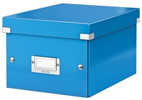 LEITZ Aufbewahrungsboxen LEITZ Ablagebox A5 blaumetalli 7, 4 l - 21, 6 x 28, 2 x 16, 0 cm blau