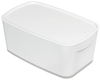 LEITZ Aufbewahrungsboxen MyBox klein mit Deckel weiß 5, 0 l - 31, 8 x 19, 1 x 12, 8 cm perlweiß/grau