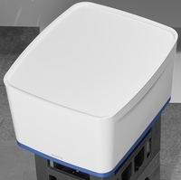 LEITZ Aufbewahrungsboxen MyBox mittel mit Deckel blau 18, 0 l - 38, 5 x 31, 8 x 19, 8 cm perlweiß/blau