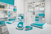 LEITZ Briefablagen Briefkorb Duo Colour eisblau DIN A4 weiß