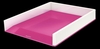 LEITZ Briefablagen Briefkorb WOW Duo Colour pink DIN A4 weiß