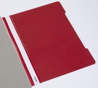 LEITZ Schnellhefter LEITZ Sichthefter rot 1p-25st DIN A4 PVC-Hartfolie rot
