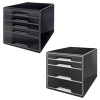 LEITZ Schubladenboxen Box Cube Duo Colour sz 4S 5252-10-95 DIN A4 28, 7 x 36, 3 x 27, 0 cm