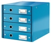 LEITZ Schubladenboxen Click&store Box 4schübe blau-M 6049-00-36 DIN A4 29, 0 x 36, 0 x 28, 3 cm