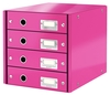 LEITZ Schubladenboxen Click&store Box 4schübe pink-M 6049-00-23 DIN A4 29, 0 x 36, 0 x 28, 3 cm