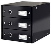 LEITZ Schubladenboxen Click&store Schubl-Set 3f.Schw 6048-00-95 DIN A4 29, 0 x 36, 0 x 28, 3 cm