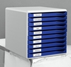 LEITZ Schubladenboxen Formular-Set 10schubladen blau 5281-00-35 DIN A4 28, 5 x 35, 5 x 29, 0 cm