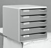 LEITZ Schubladenboxen Post-Set 5 Schubladen Dkl.grau 5280-00-89 DIN A4 28, 5 x 35, 5 x 29, 0 cm