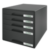 LEITZ Schubladenboxen Schubladenbox Plus 5schü.Schwa 5211-00-95 DIN A4 28, 7 x 36, 3 x 27, 0 cm