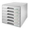 LEITZ Schubladenboxen Schubladenbox Plus 6schü.grau 5212-00-85 DIN A4 28, 7 x 36, 3 x 27, 0 cm