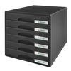 LEITZ Schubladenboxen Schubladenbox Plus 6schü.Schwa 5212-00-95 DIN A4 28, 7 x 36, 3 x 27, 0 cm