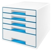 LEITZ Schubladenboxen Schubladenbox WOW 5Sch.blau 5214-20-36 DIN A4 28, 7 x 36, 3 x 27, 0 cm