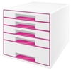 LEITZ Schubladenboxen Schubladenbox WOW 5Sch.pink 5214-20-23 DIN A4 28, 7 x 36, 3 x 27, 0 cm