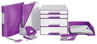 LEITZ Sichtbuch LEITZ Sichtbuch WOW 40 Hü vt DIN A4 violett-metallic