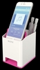 LEITZ Stiftehalter Köcher WOW Duo Colour pink 9, 0 x 10, 1 x 10, 0 cm weiß