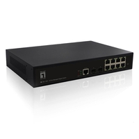LevelOne Switch 10 Gigabit Ethernet-Ports mit 8 Gigabit-Ports,  2 Gigabit SFP (GEL-1061)