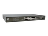 LevelOne Switch 28 Fast Ethernet-Ports mit 24 PoE-Ports 270W 2 Gigabit-Ports,  2 Gigabit SFP (FGP-2831)