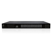 LevelOne Switch 28 Gigabit Ethernet-Ports mit 24 PoE-Ports 390W,  4 Gigabit SFP (GEP-2861)
