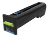 Lexmark Original Toner - cyan (72K20C0) für CS820de/dtfe/dte,  CX820de/dtfe,  CX825de/dte/dtfe