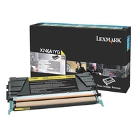 Lexmark Original Toner gelb 7.000 Seiten (X746A1YG) für X746de,  X748de/dte