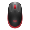 Logitech M190 Full-Size Wireless Maus (kabellos,  rot)