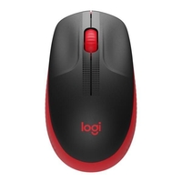 Logitech M190 Full-Size Wireless Maus (kabellos,  rot)