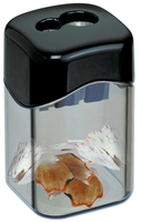 M + R Dosenspitzer doppelt Schwarz (schwarz/transparent)
