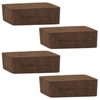magnetoplan Magnete Design Wood Magnete Walnut 4st Braun