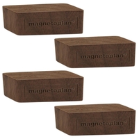 magnetoplan Magnete Design Wood Magnete Walnut 4st Braun