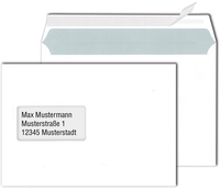 MAILmedia Briefumschläge Briefumschläge C5 M.F 90g Hv DIN C5 mit Fenster haftklebend