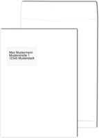 MAILmedia Faltentaschen Faltentaschen, ws, C4, mf, hk, 4cm DIN C4 weiß