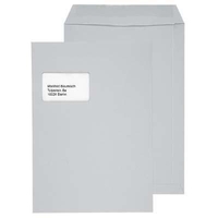 MAILmedia Versandtaschen Versandtaschen C4 mF we DIN C4 grau