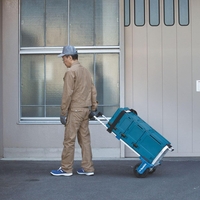makita Sackkarren Makita MAKPAC Trolley 49, 5 x 57, 0 x 112, 5 cm 120 Kilogramm blau,  silber