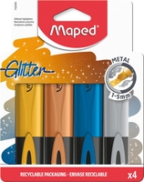 maped Textmarker Glitter Metal Mehrfarbig