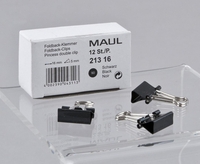 MAUL Foldbackklammern Multiclips 15mm schwarz 12st. 2131690 schwarz 1.5 cm