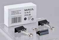 MAUL Foldbackklammern Multiclips 25mm schwarz 12st. 2132590 schwarz 2.5 cm